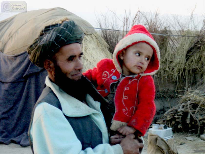 Refugee Man and Child